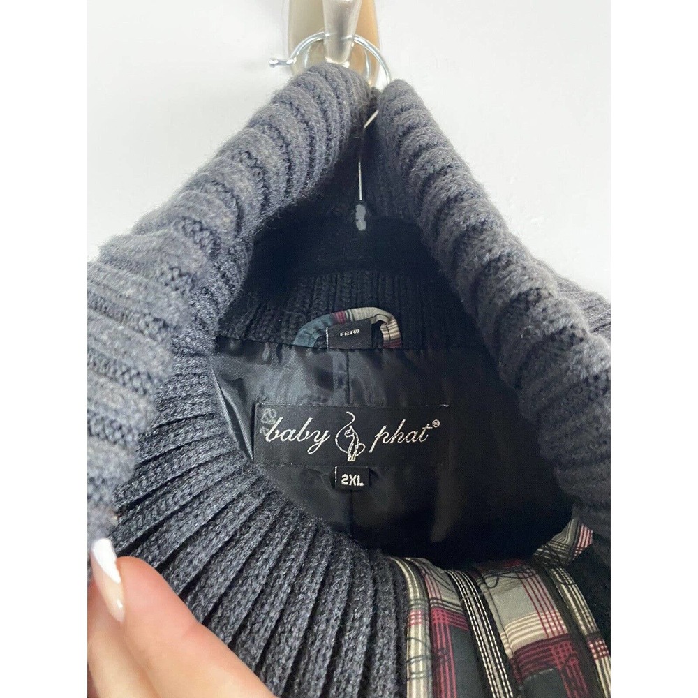Veste Matelassée Vintage Baby Phat Capuche Réversible - Taille M, Rouge Y2K